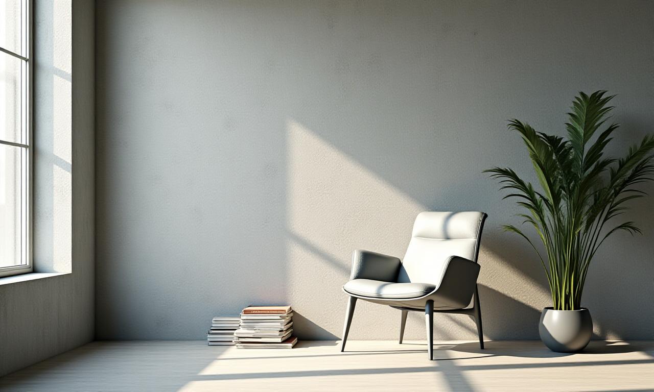 Artistic brutalist office and home decor composition