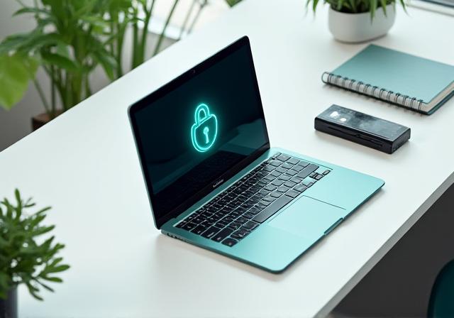 Secure data protection concept visual